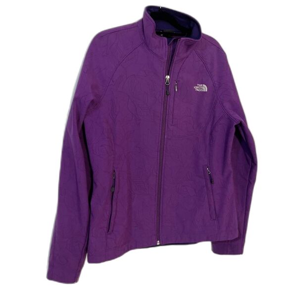 The North Face ANVX Purple Printed Windproof, Waterproof Apex Bionic Jacket L - Picture 1 of 8
